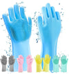 Magic Silicone Dish washing Gloves – Reusable Rubber Cleaning Gloves with Built-In Scrubber