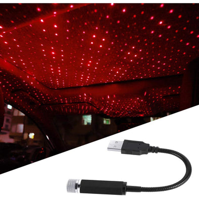 LED Galaxy Star Light – USB Powered Rotating Starry Sky Laser Night Light For Bedroom Car Roof And Ceiling Decoration – Red Color