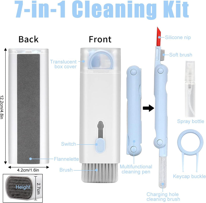 7 in 1 Computer Keyboard Cleaner Brush Kit Earphone Cleaning Pen For Headset Keyboard Cleaning Tools Cleaner