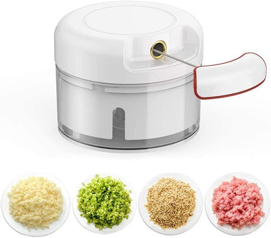Mini Food Chopper – Hand-Powered Meat Grinder, Mincer, Mixer & Blender for Fruits
