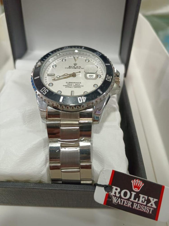 Rolex Men's Formal Quartz Wrist Watch with Stainless Steel Strap ( With Random Box )
