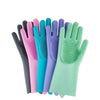 Magic Silicone Dish washing Gloves – Reusable Rubber Cleaning Gloves with Built-In Scrubber