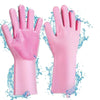 Magic Silicone Dish washing Gloves – Reusable Rubber Cleaning Gloves with Built-In Scrubber