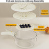 Kitchen Fruit Drainage Basket with Lid – Multi functional Dual-Layer Bowl for Washing, Draining & Storing Fruits and Vegetables